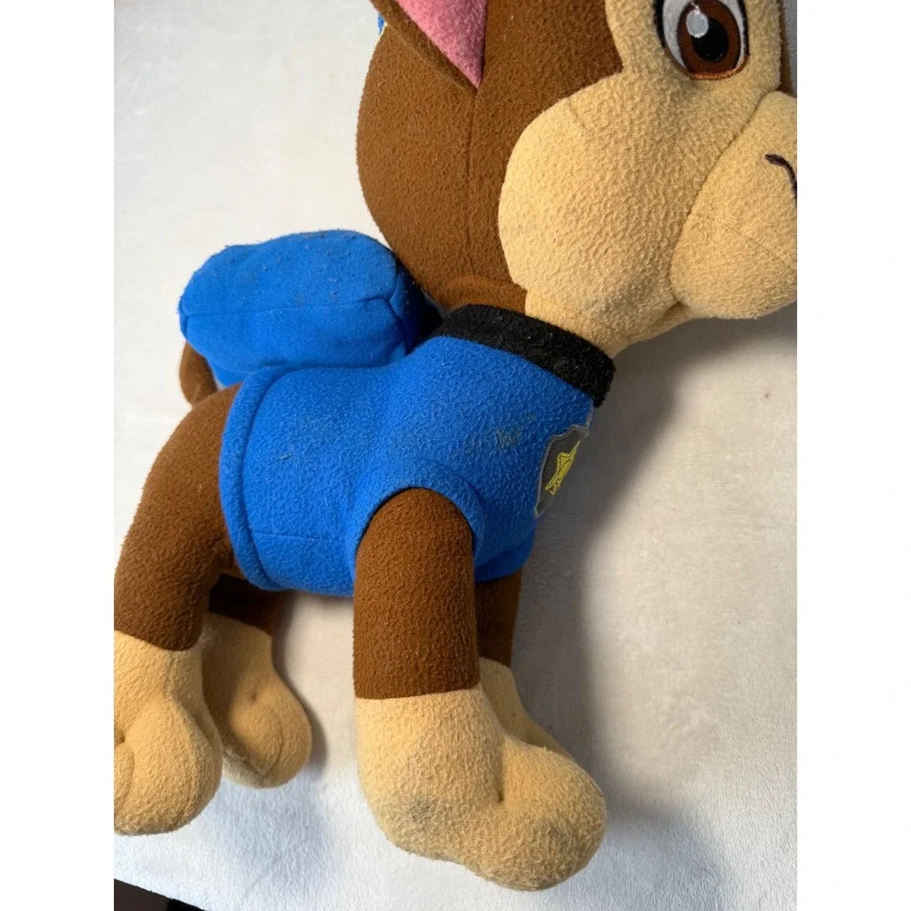 Nickelodeon Paw Patrol Chase Plush Stuffed Animal Police Dog Blue Uniform